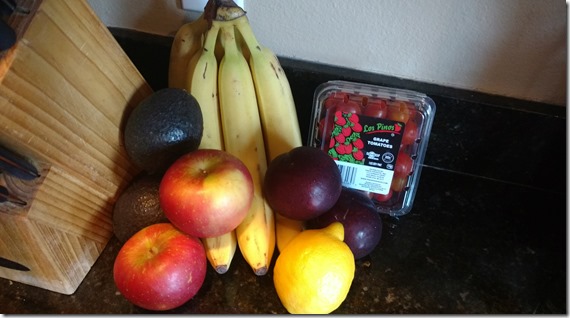 Produce on countertop