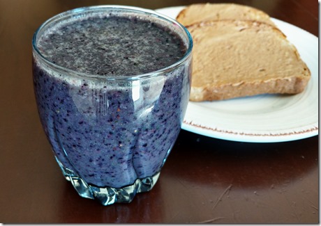 Berry Smoothie and toast