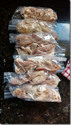 frozen cooked chicken