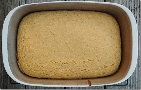 Cornbread in pan