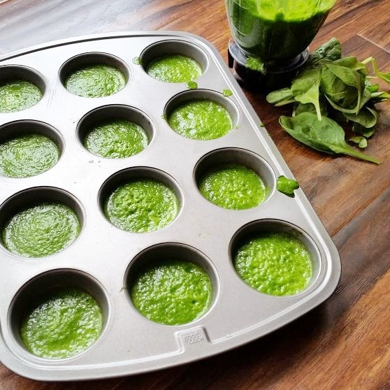 Frozen Spinach Pucks for Smoothies – Hearty Smarty