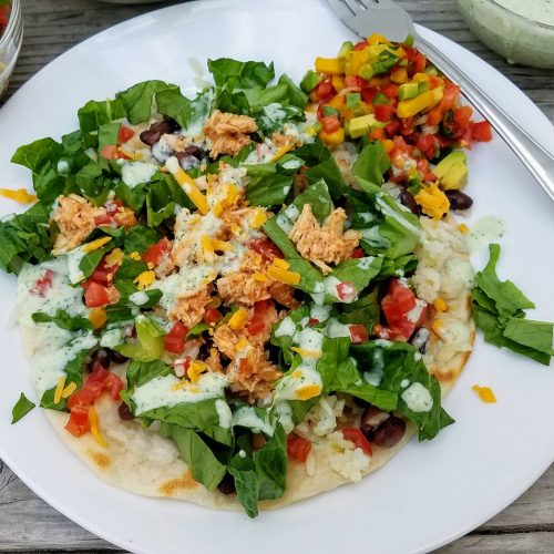 Cafe Rio Shredded Chicken Taco Salads For A Crowd Hearty Smarty