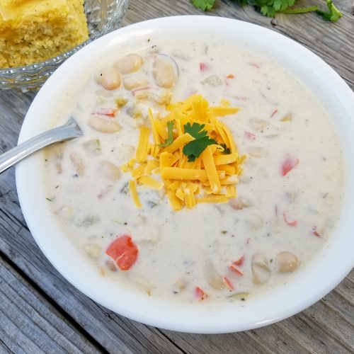 Light and Creamy White Chicken Chili (Stovetop or Instant Pot