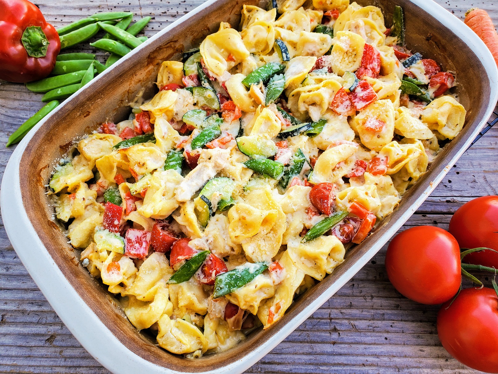 Creamy Tortellini and Garden Vegetable Bake – Hearty Smarty